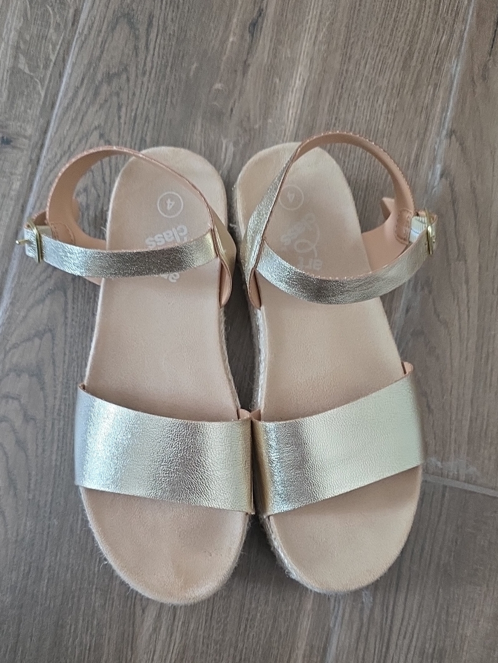 Target Kids Gold Metallic Ankle-Strap Sandals